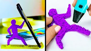 قلم طباعة ثلاثية الأبعاد والصلصال الحراري || 36 فكرة مبتكرة لمنزلك من حرف إبداعية للرجال في 5 دقائق