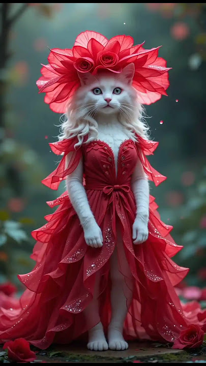 'Cat in floral attire' #cute #cat #CatLovers #shorts