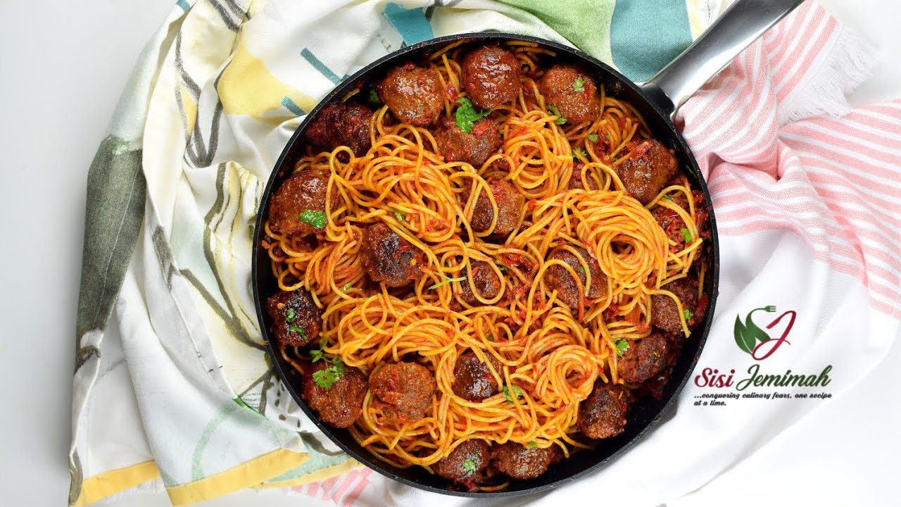 NIGERIAN STYLE SPAGHETTI AND MEATBALLS RECIPE YouTube