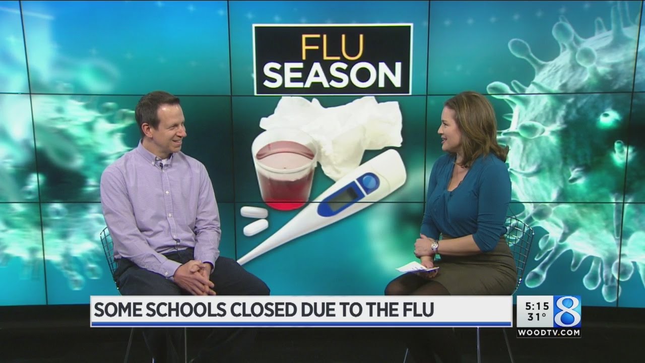 Spike in flu cases shuts down some W. MI schools - YouTube