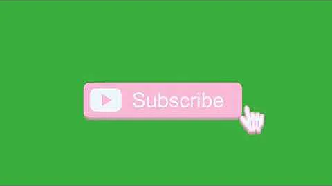 Subscribe Button Pink w/ notification bell Green Screen