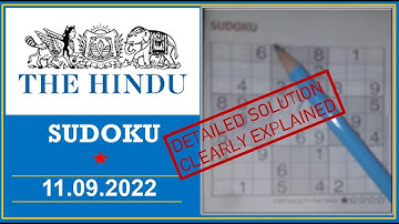How to Solve 1 Star Hindu  Sudoku Sep 11,  2022 -  Step By Step Solution