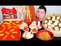 Cheesy Fire Noodles • MUKBANG