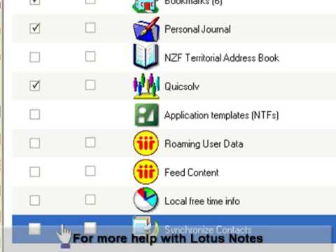 Synchronize Contacts in from the Lotus Notes client to the users mail file