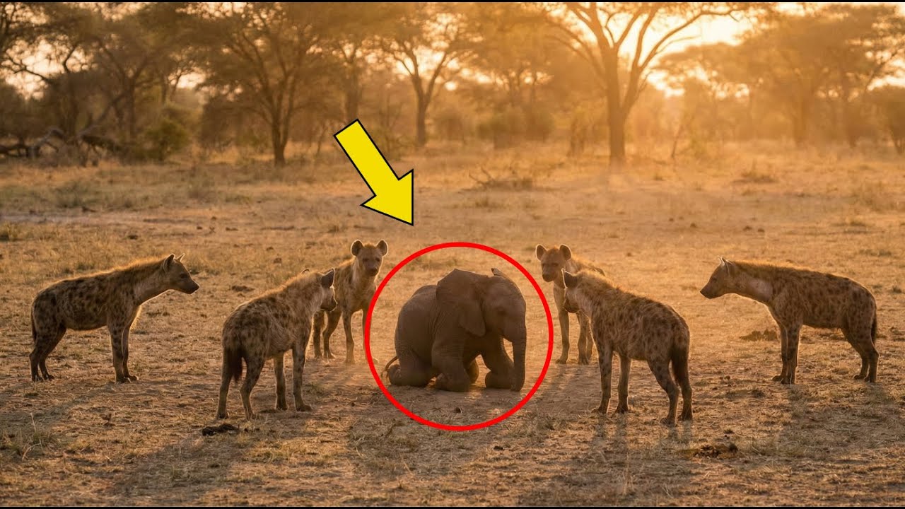 Baby Elephant SURROUNDED by Hyenas Gets Saved by Surprise Hero?