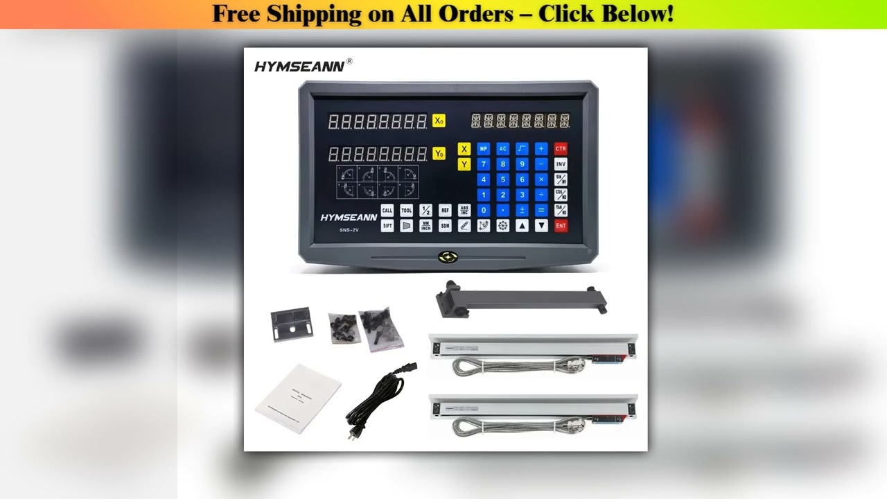 New SNS-2V 2 Axis DRO Digital Readout AC110V/220V Display and 2 Pieces 0-1000mm Linear Scale