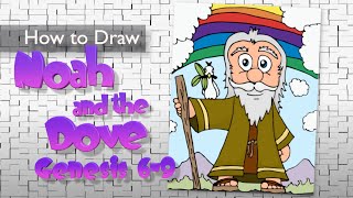 How to Draw Noah and the Dove ✝️ The Bible ✝️ Step by Step ✝️ Frazier Tales ✝️