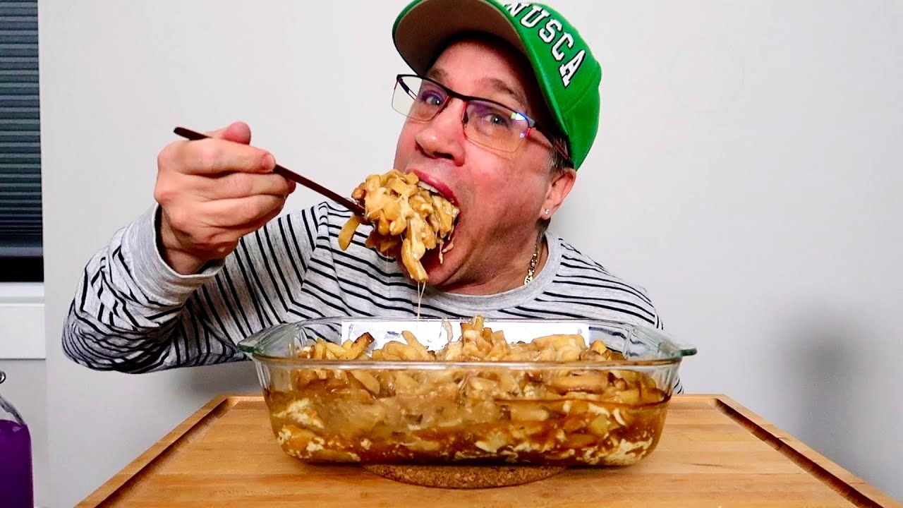 ASMR • Homemade  • Cheesy • Saucy • Poutine • Mukbang • Feast • Seanusca Food!