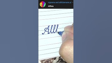 Althea - Beautiful name in Cursive writing | Cursive writing for beginners | #shorts