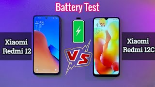 Xiaomi Redmi 12 VS Xiaomi Redmi 12C Battery Drain & Charging Test