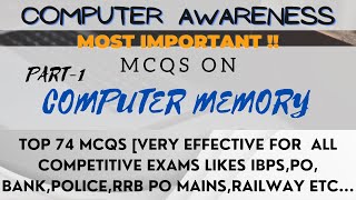 COMPUTER AWARENESS | CHAPTER 4 |COMPUTER MEMORY MCQS 2022 FOR ALL COMPETITIVE EXAMS 2022|Part_1