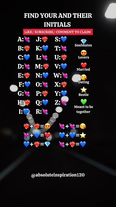 FIND YOUR AND THEIR INITIALS