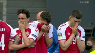 Denmarkk captain Eriksen collapses during Euro 