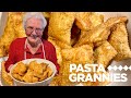 Yum 91yr old piera makes deepfried leek  cheese tortelloni  pasta grannies