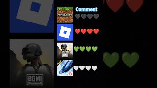 Minecraft vs roblox vs pubg vs free fire #freefire  #roblox #minecraft #pubg #shorts