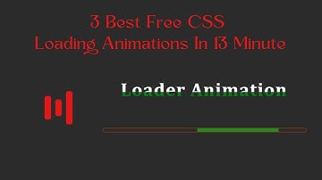 3 Best Free CSS Loading Animations In 13 Minute #javascript #frontend #animation #loader #loading