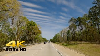 Atlanta to Savannah, Georgia Relaxing Drive via Interstates 75 & 16  |  4K