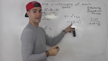 MCR3U - Finding the X-Intercepts of a Quadratic - Grade 11 Functions