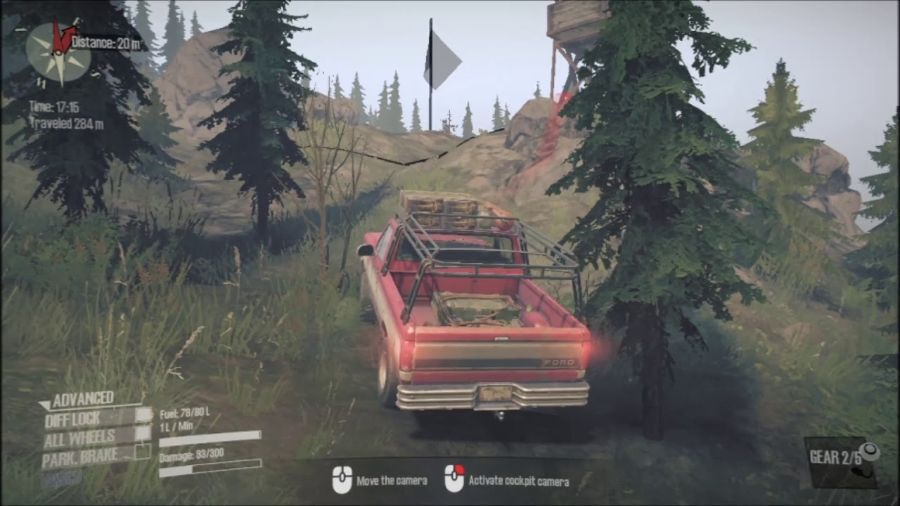 Spintires MudRunner  MAP - Grizzly Creek Part 2 Exploring with Ford F-150