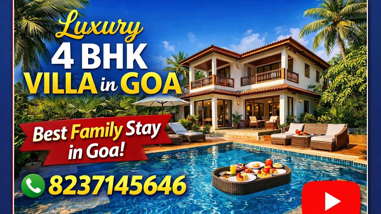 Luxury 4 BHK Villa in Goa with Private Pool | Best Family Stay in Goa