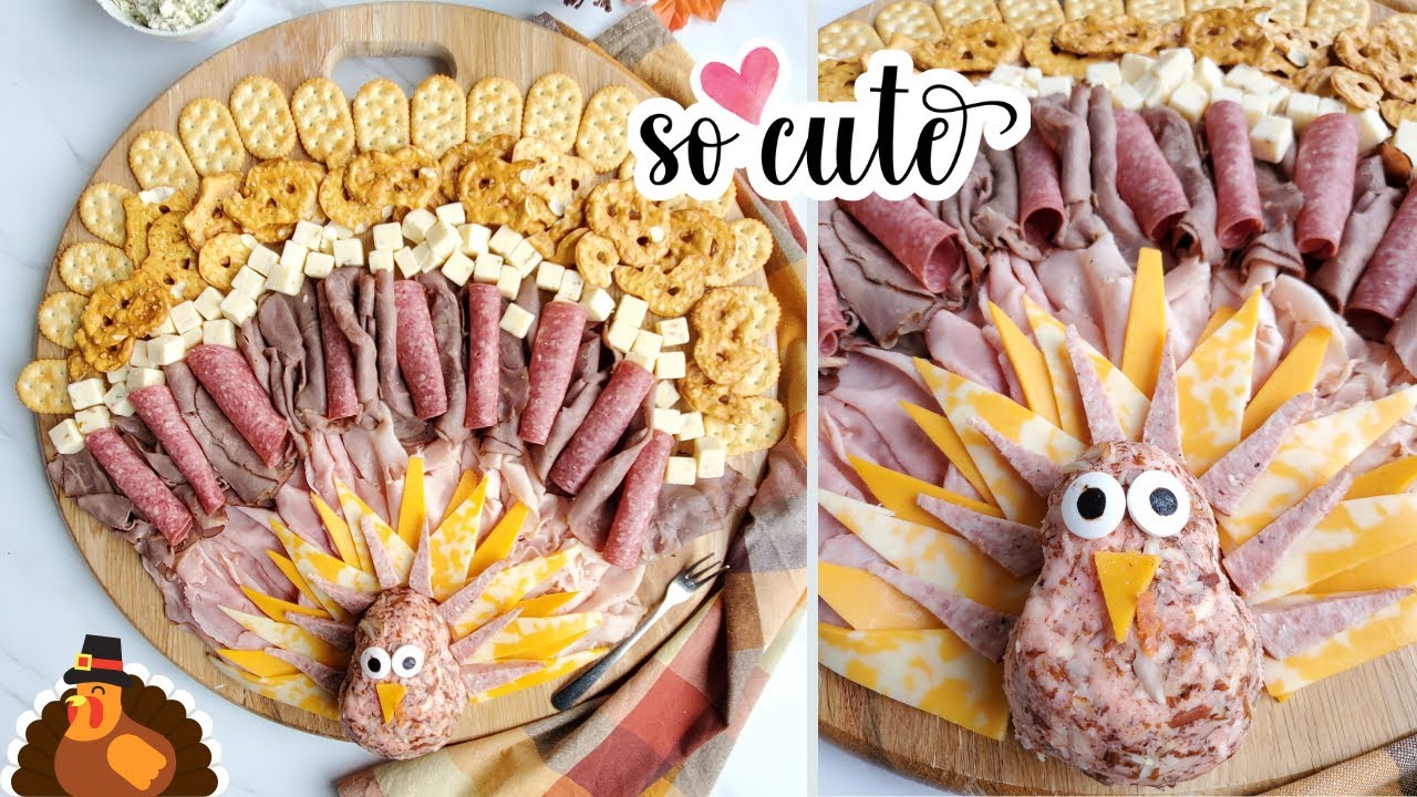 How to Make a Turkey Shaped Charcuterie Board for Thanksgiving YouTube
