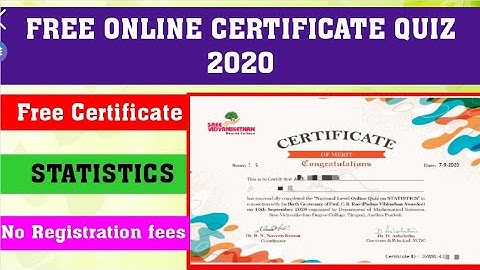 NATIONAL Level E-Certificate Quiz on STATISTICISTICl Statistics Quiz l Online Certificate #FreeQuiz
