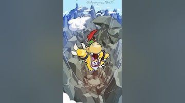 Bowser Jr. Falls Off a Cliff