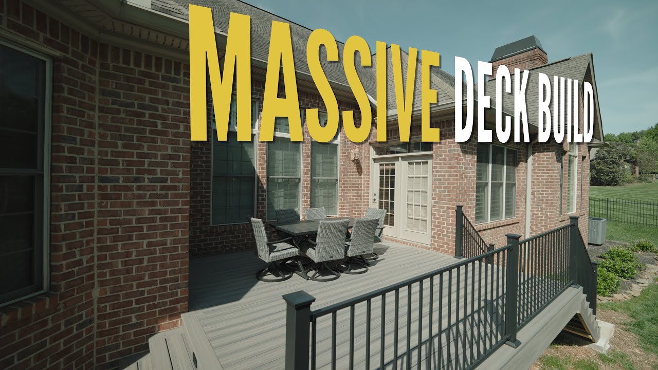 Check Out this Gigantic TWO-LEVEL Deck Build!