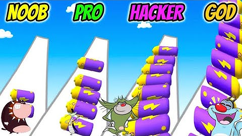 NOOB vs PRO vs HACKER vs GOD Power Them Android iOS Oggy And Jack
