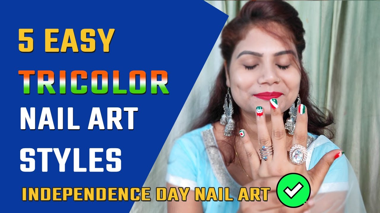 Independence day special nailart 💅💅🧡🤍💚 tiranga nailart 💅🧡🤍💚 India  🇮🇳 flag nailart design #nailstyle - YouTube