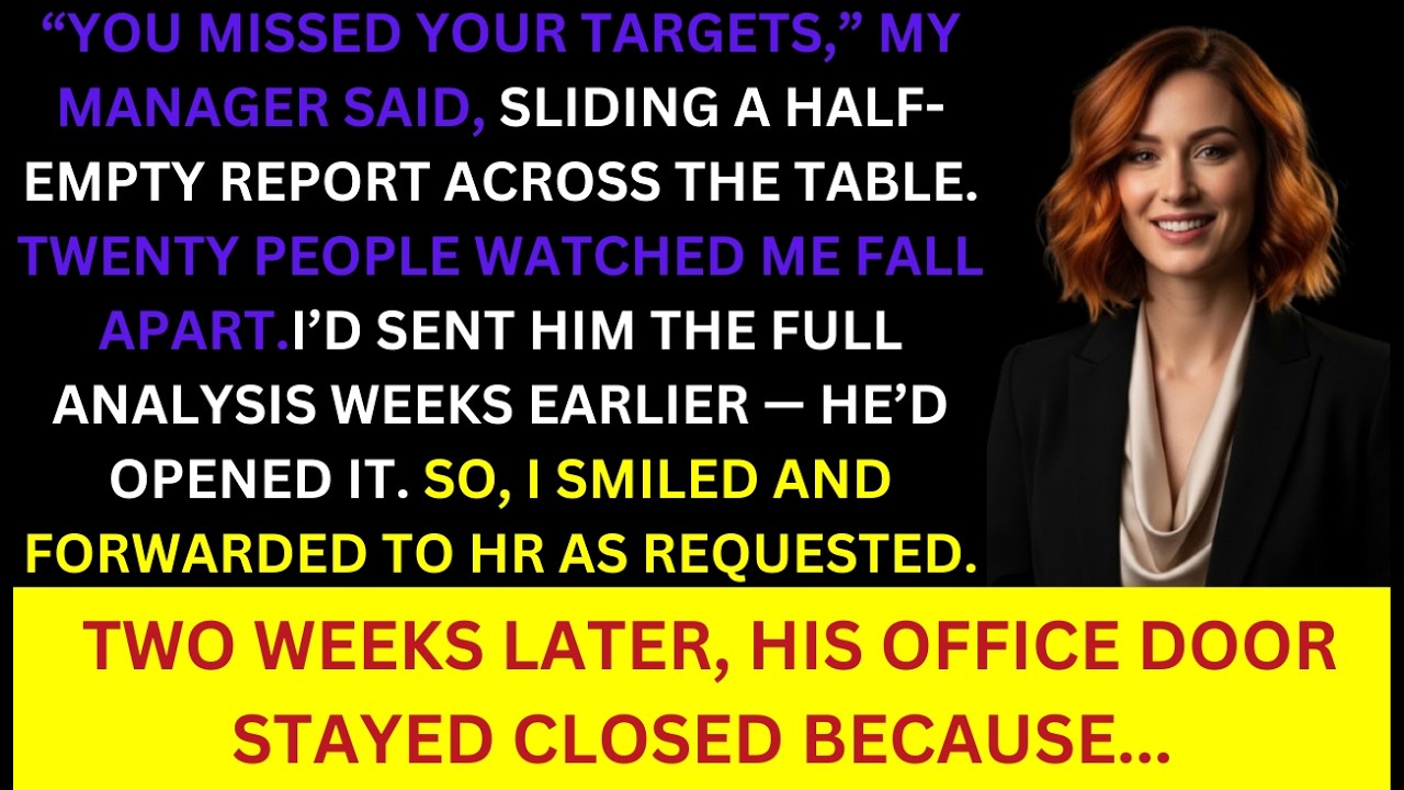 My Manager Accused Me of Missing Targets — I Sent the Report He Ignored