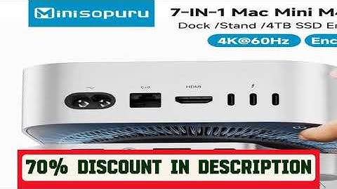 A must-have product! Minisopuru Mac Mini M4 Dock Stand with M.2 Nvme SSD Enclosure 4K60Hz HDMI SD/