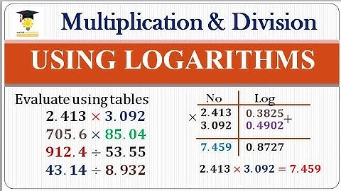 How to do Multiply and Divide Using logarithm tables