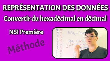 REPRÉSENTATION DES DONNÉES - Convertir du hexadécimal en décimal - NSI Première