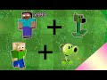 Plants vs Zombies Fusion Hack Animation ( All Minecraft + Peashooter PvZ )