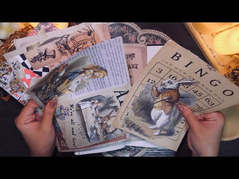 ASMR | Decorating my Vintage Diary | scrapbooking | papersound | journaling