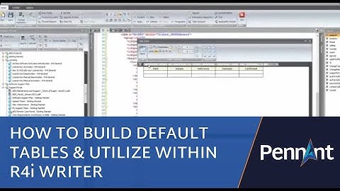 How to Build Default Tables and utilize within R4i Writer