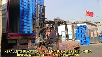 Container loading of plastic pallets.#machine  #manufacturing #china #factory #container #loading