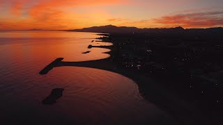 Spain Catalonia Drone Video 4K Sea Sunset Beach Chill Music v.7