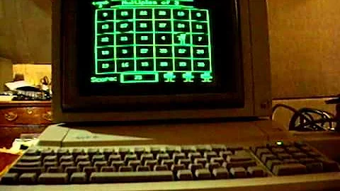 Number Munchers on Vintage Apple IIE Retro 80s