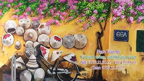 Vẽ tranh tường quán trà chanh Chill ở Hoàng Mai, Hà Nội