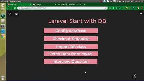 Re Upload Laravel 8 tutorial   Database configuration and Fetch Data