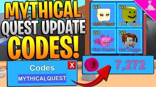 MYTHICAL QUEST UPDATE CODES IN ROBLOX MINING SIMULATOR! *INSANE TOKENS*