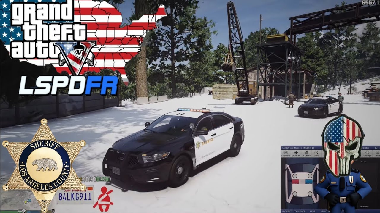 [NO COMMENTARY] GTA 5 | LSPDFR - LASD WINTER PATROL, CHASE BANK VAN, PURSUITS AND SHOUTOUTS 