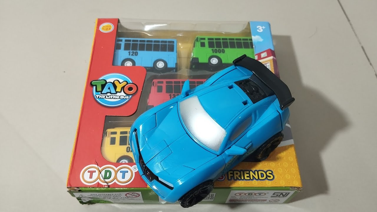 2 Minutes ASMR Bus Tayyo And Robot Transformers Cars