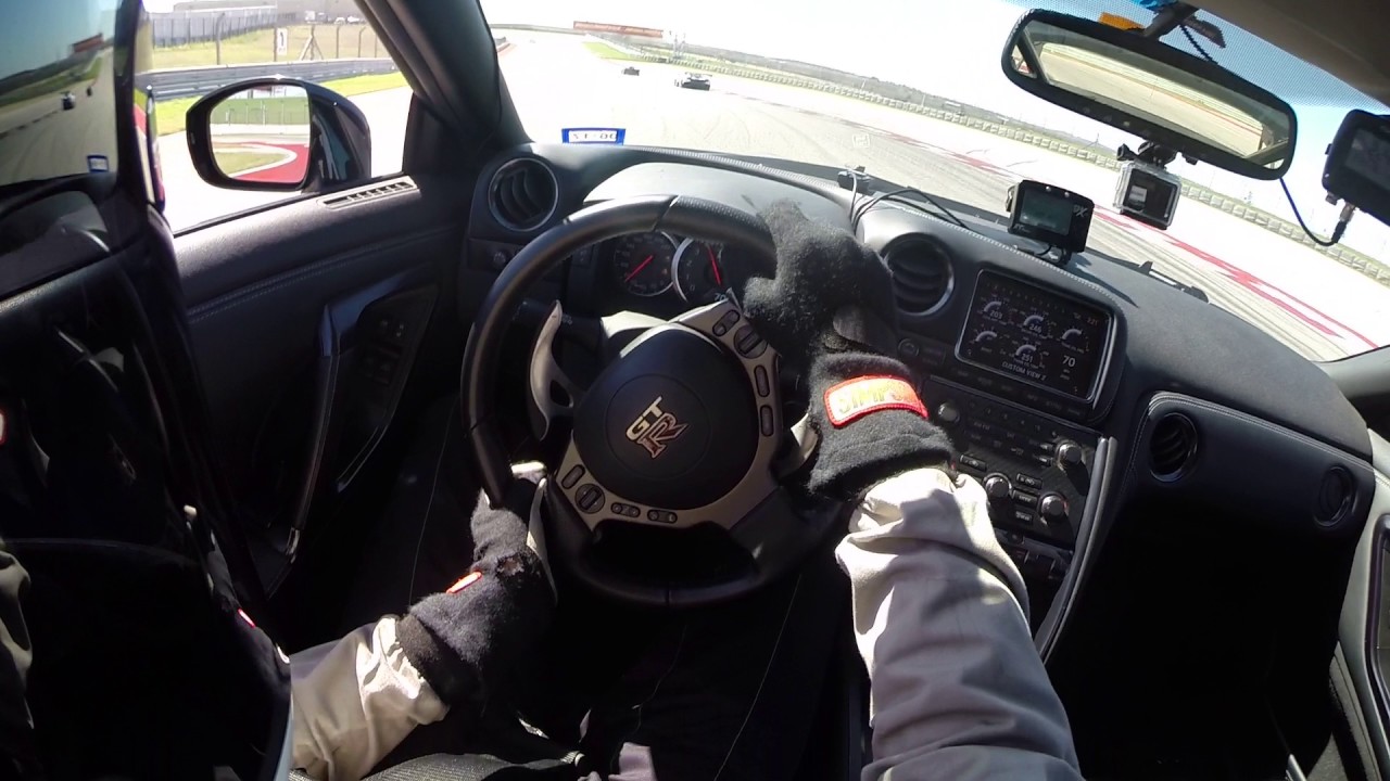 Nissan GTR at COTA track day chasing McClaren 650S GT3 - Continued   Helmet Cam