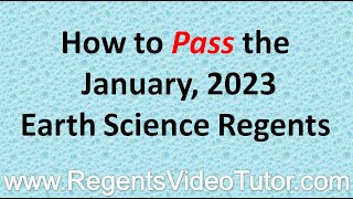 How to Pass the January 2023 Earth Science Regents