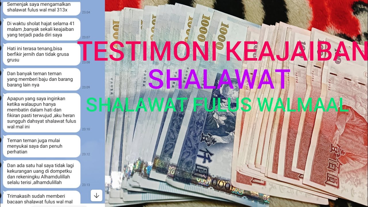 TESTIMONI KEAJAIBAN SHALAWAT FULUS WAL MAAL 