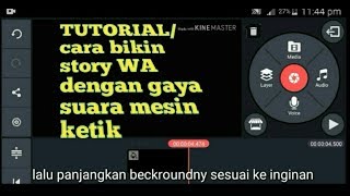TUTORIAL/cara bikin story WA dengan typewriter-1 cffek mesin ketik/di aplikasi kinemaster screenshot 4