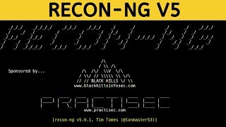 Recon-ng V5 - Syntax & Workspace Management